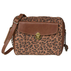 Bolsa Mantilla Miel con Leopardo