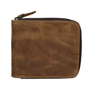 Billetera con Cierre Crazy miel